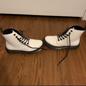 White Combat Boots